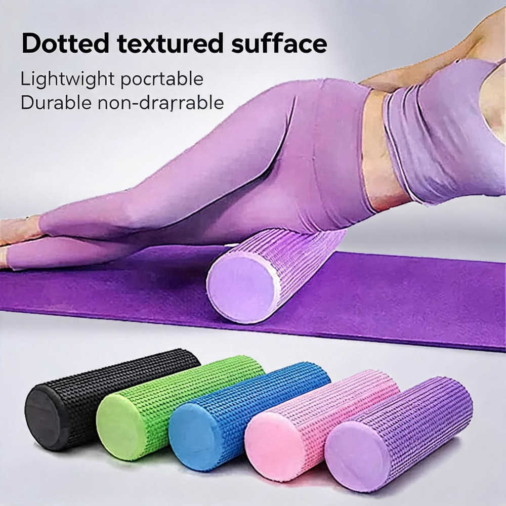 Pilates Yoga Home Workout - Yoga Roller Round EVA Foam Cylinder