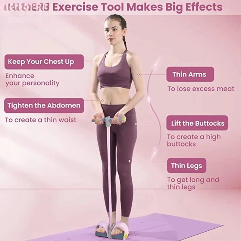 Pilates Yoga Board - New 4-Tube Resistance Bands Yoga Pedal