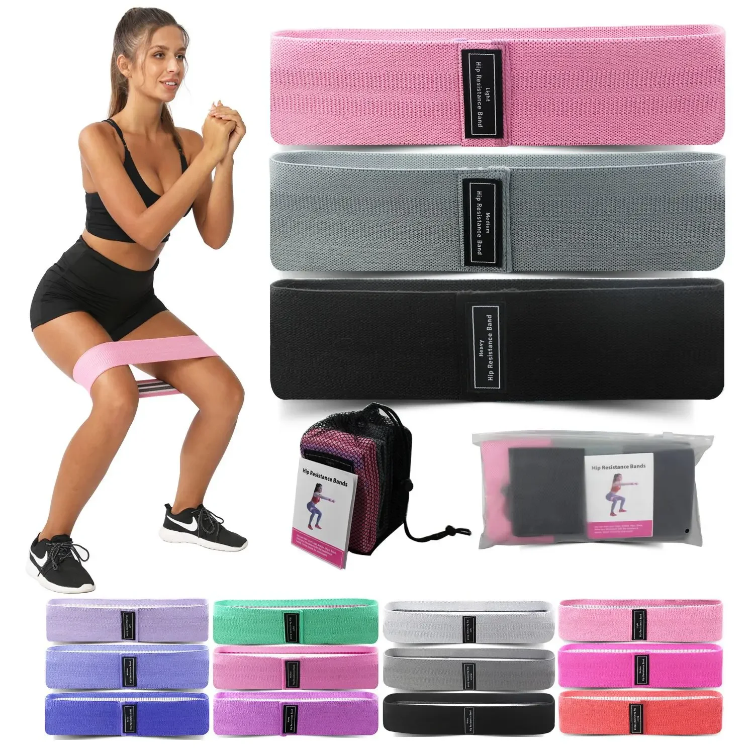 Pilates Yoga Home Workout - 1/2/3PCS Elastic Bands Fitness Resistance Bands