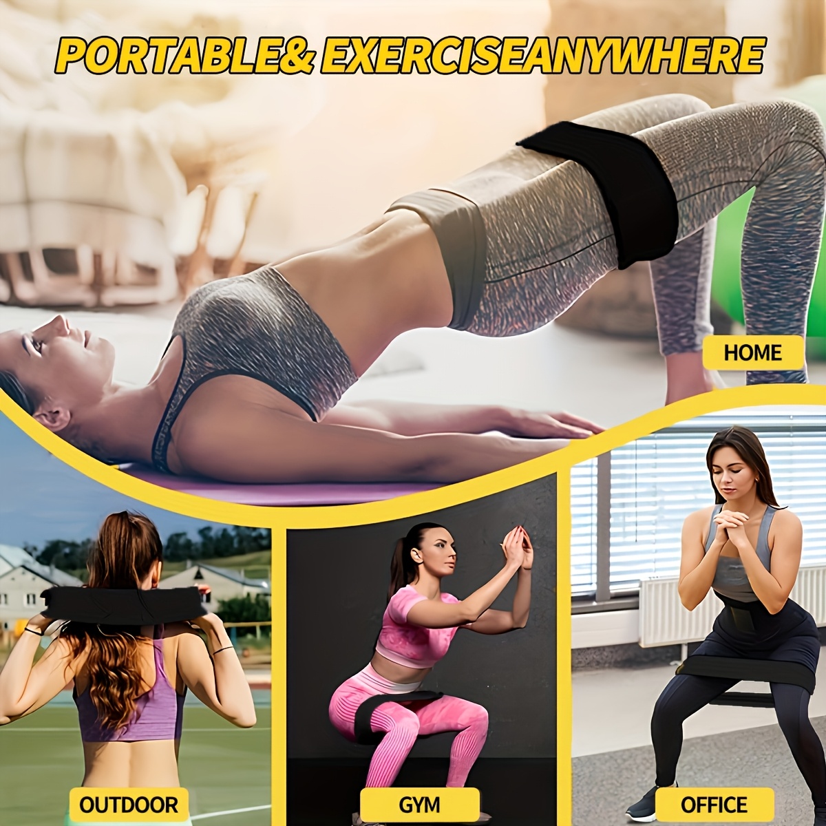 3PCS Resistance Bands Set, Ela - Pilates Yoga Home Workout review and price