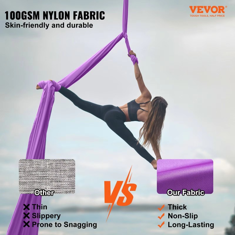 2026 Purple 8.7-Yard Aerial Si - Aerial Silk Hammock review and price