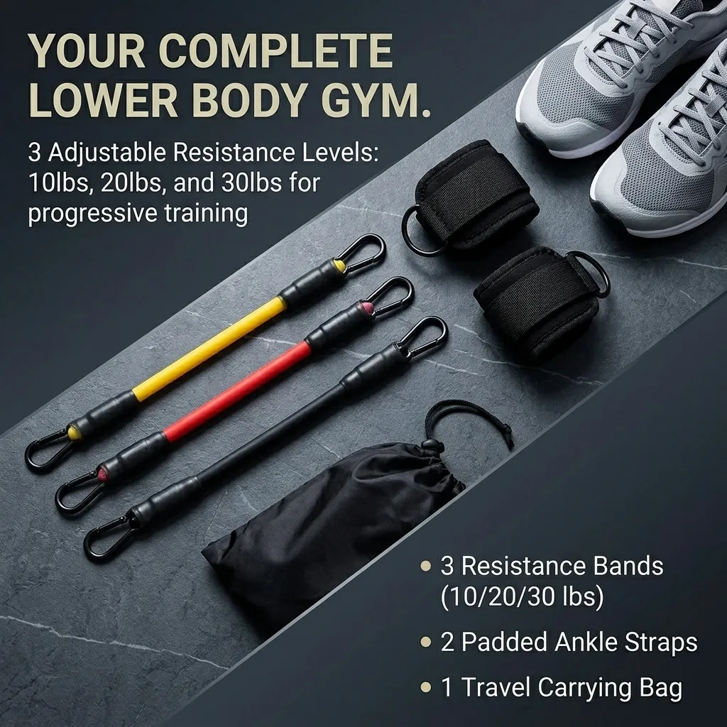 5‑Piece Ankle Resistance Band  - Pilates Yoga Board review and price