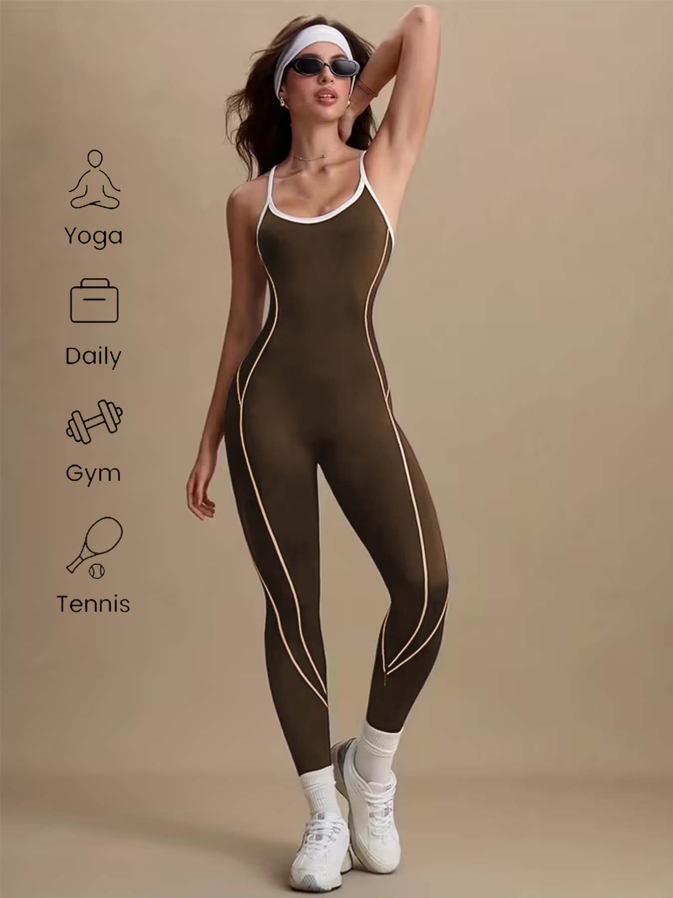 Women's Brown Tummy Control Yo - Pilates Ankle Strap review and price
